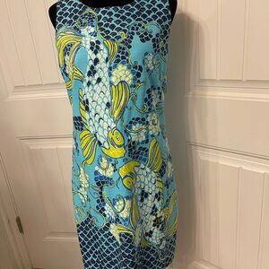 Lilly Pulitzer Koi Blue and Navy Shift Dress